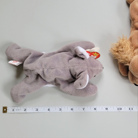 NWT Ty Vintage Beanie Baby Lot Of Four Spunky Mel Squealer Iggy With Tags - Picture 4 of 11